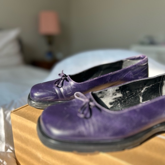 ALDO Vintage Flats 90's Indigo Purple Leather Shoes | Women's Size 7.5 - Picture 4 of 12